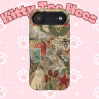 Newsprint Vintage Maximalist Impact-Resistant Case, iphone 17 case | Retro Newspaper Aesthetic - Kitty TeeHees