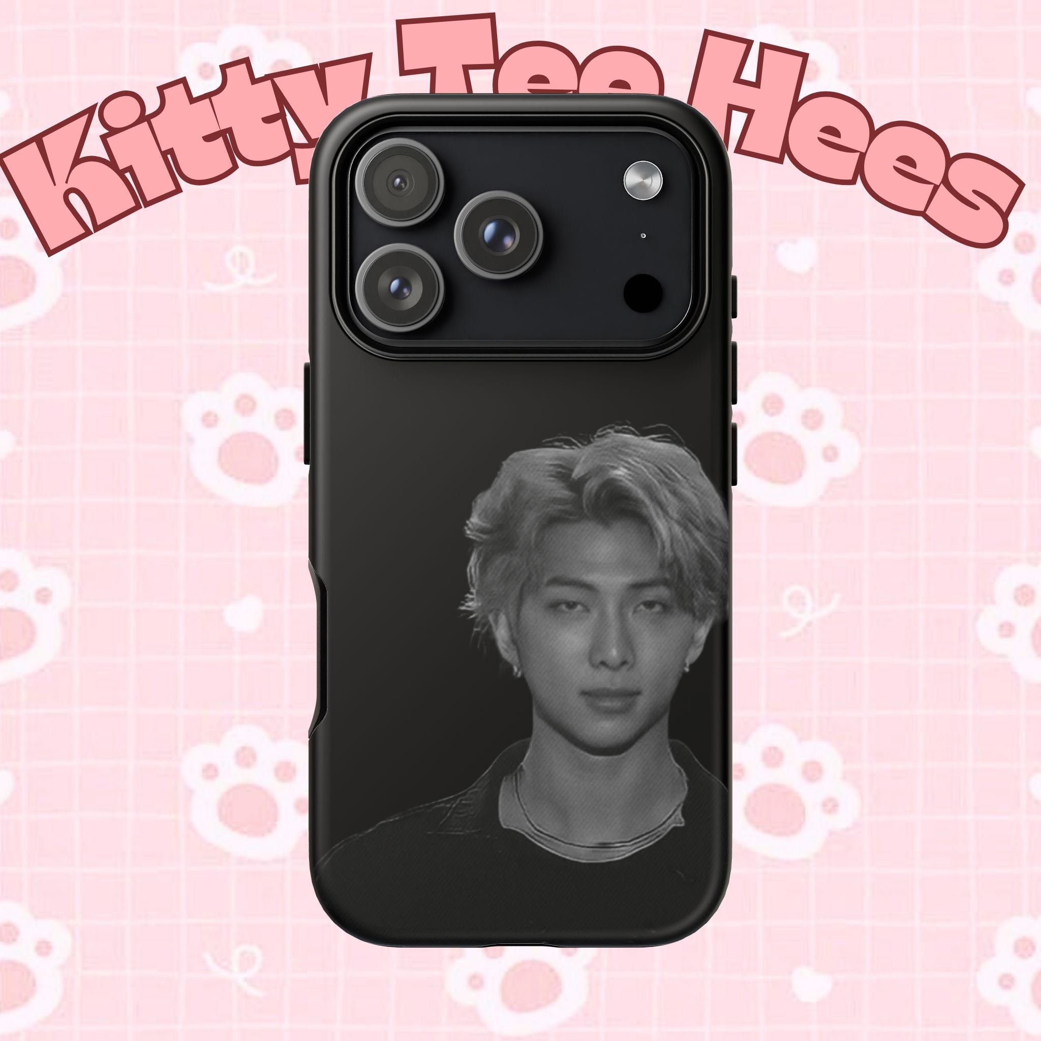 Namjoon BTS concert-themed iPhone case by Printify, featuring a durable, protective design with vibrant graphics.