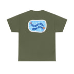 Arirang BTS pool graphic T-shirt featuring a swimming theme and Bangtan back design, casual BTS concert tee by Printify.