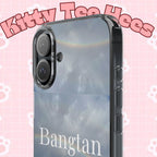 Clear impact-resistant phone case featuring Bangtan Boys K-pop design, perfect for protecting and showcasing your phone.