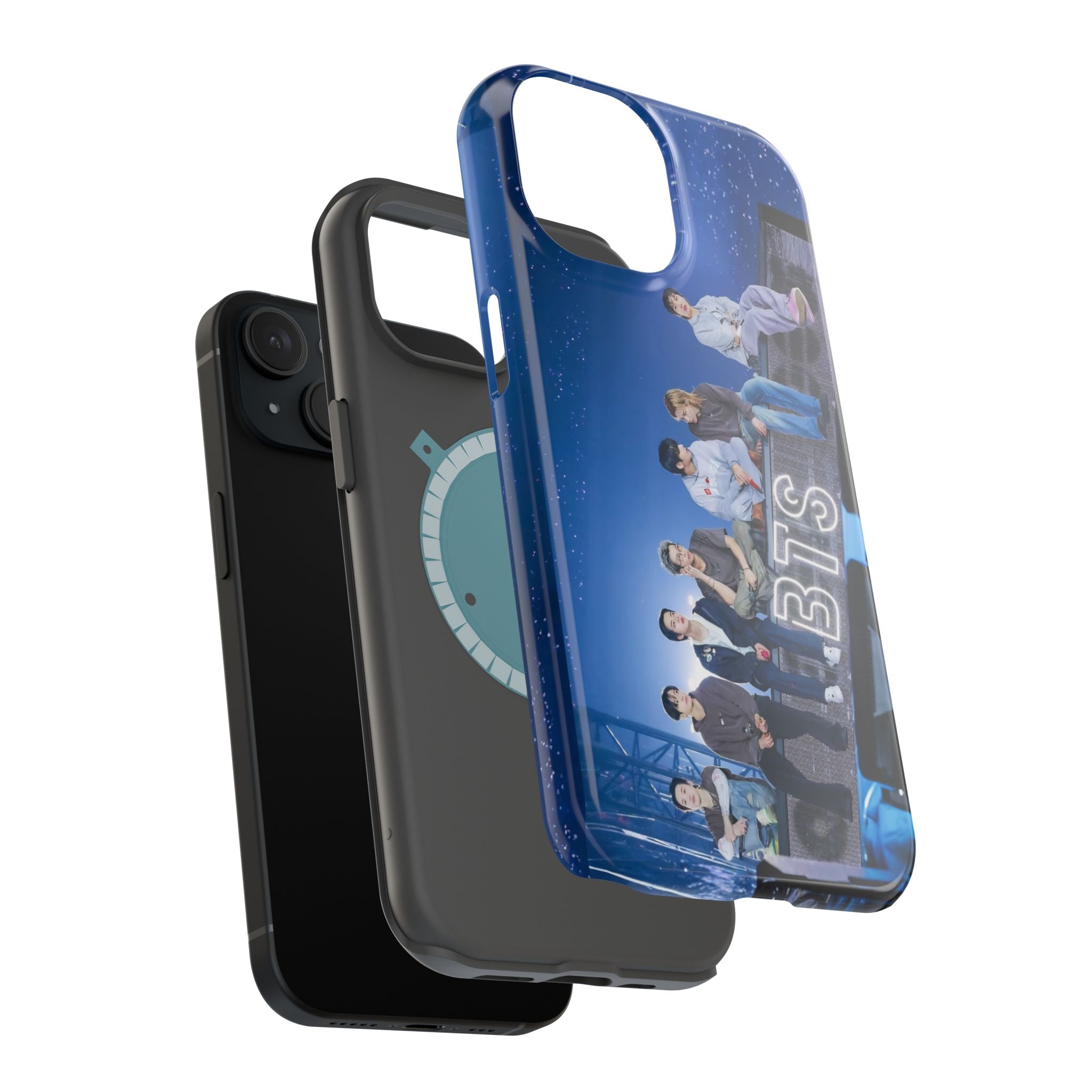Printify BTS Bangtan World Tour Arirang impact-resistant phone case for iPhone 17 and Samsung Galaxy S26 Ultra, featuring tour design.
