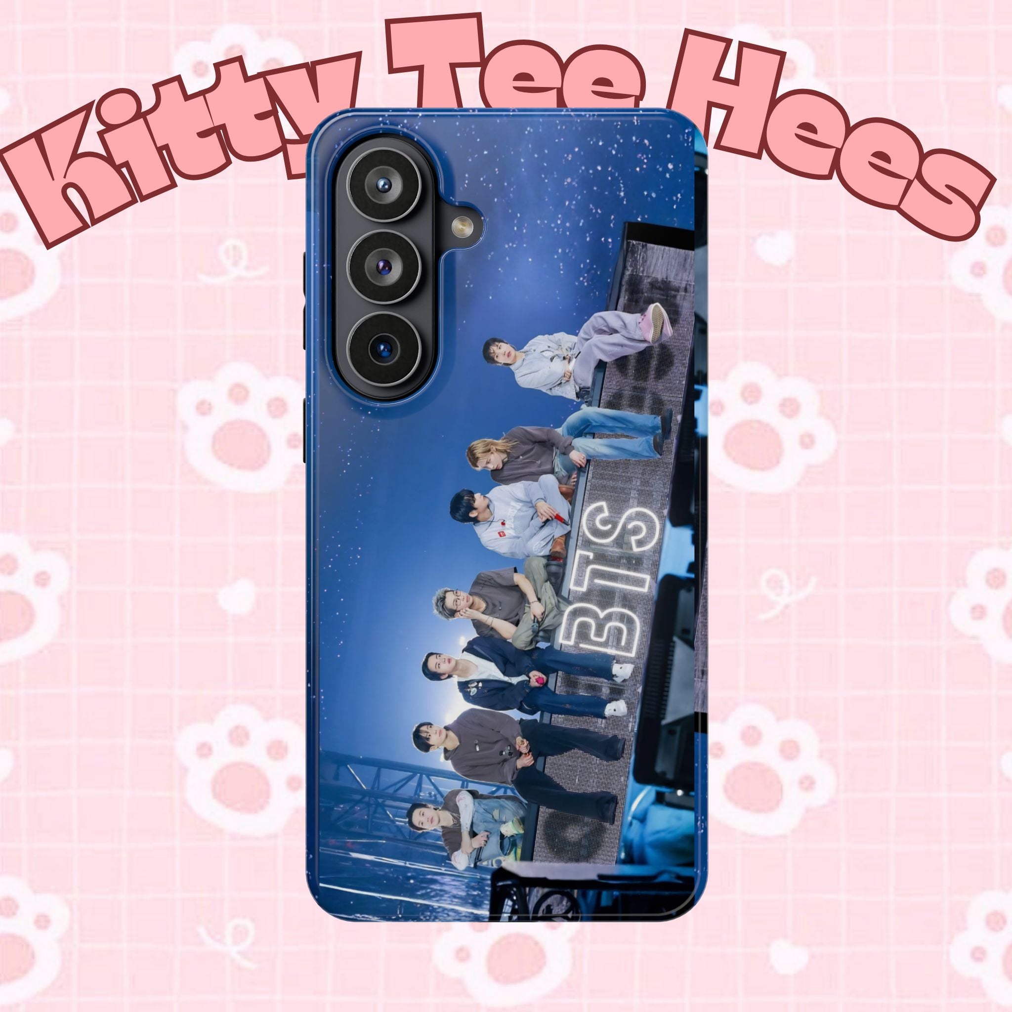 Printify BTS Bangtan World Tour ‘Arirang’ impact-resistant phone case for iPhone 17 and Samsung Galaxy 26 Ultra, featuring tour design.