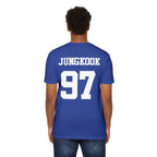 Custom BTS T-shirt featuring Jungkook, Jimin, V, J-Hope, RM, Suga, Jin, and Bangtan members for K-pop concert 2026.