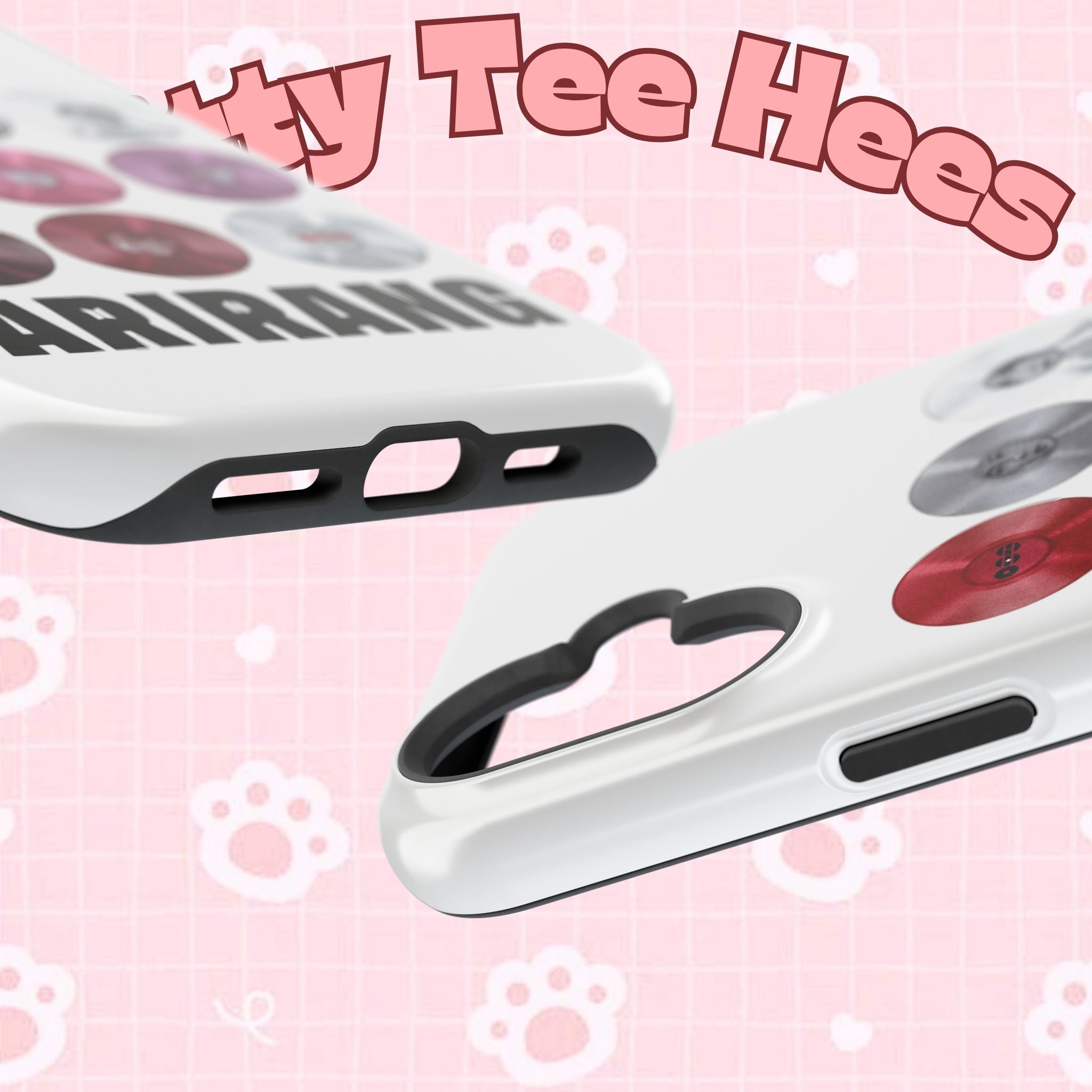 Printify BTS Arirang vinyl record grid phone case featuring BTS fan art, impact-resistant protective cover for smartphones.
