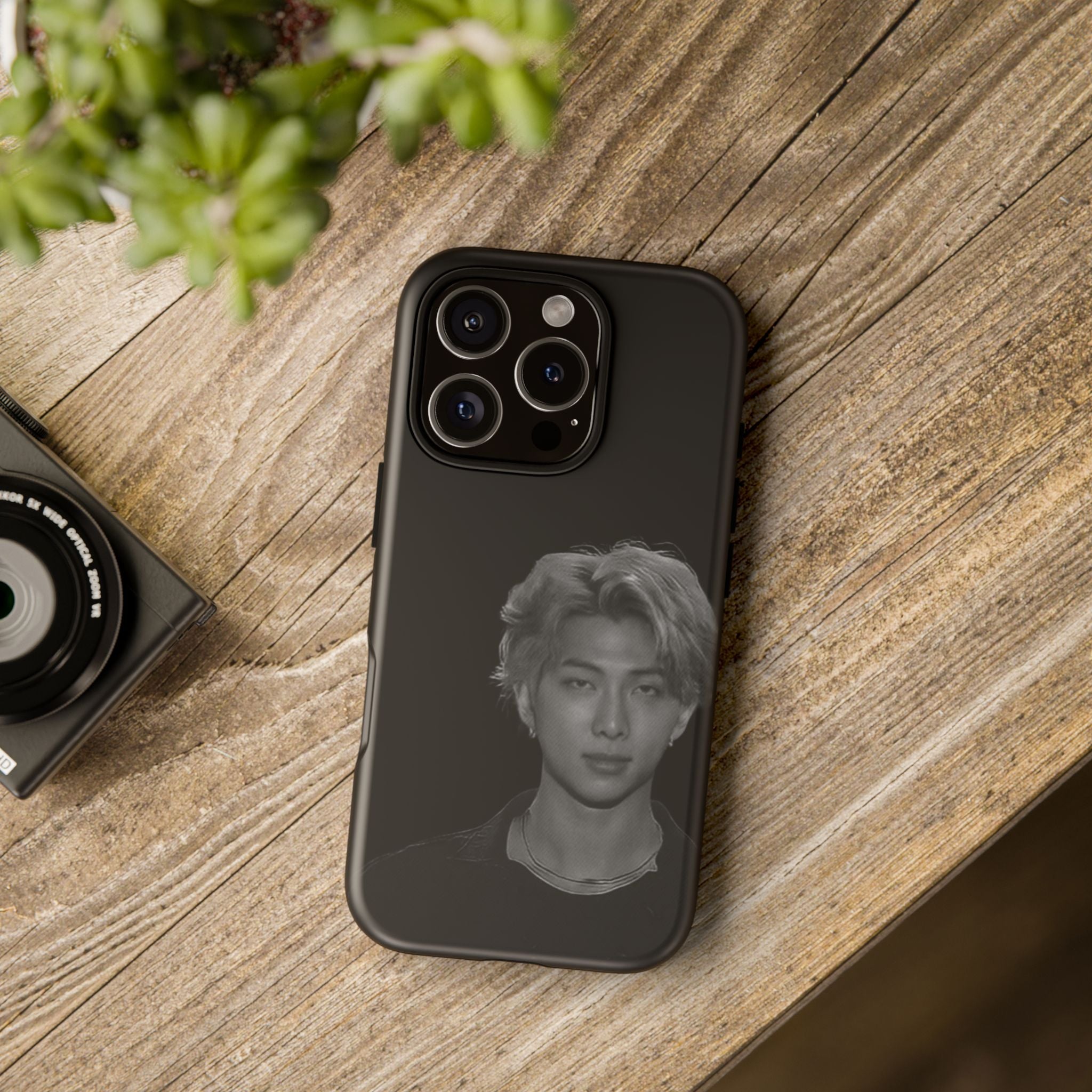 Namjoon BTS concert-themed iPhone case by Printify, featuring a durable tough phone protector with BTS artwork.