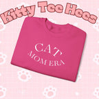 Cozy cat mom sweatshirt with cute animal print, perfect for feline lovers and pet owners, by Printify.