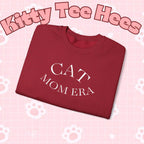 Cozy cat mom sweatshirt with cute animal print, perfect for feline lovers and pet owners, by Printify.