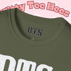 Printify BTS classic T-shirt with Bangtan Boys outline design, featuring a simple, cute K-Pop band tee for fans.