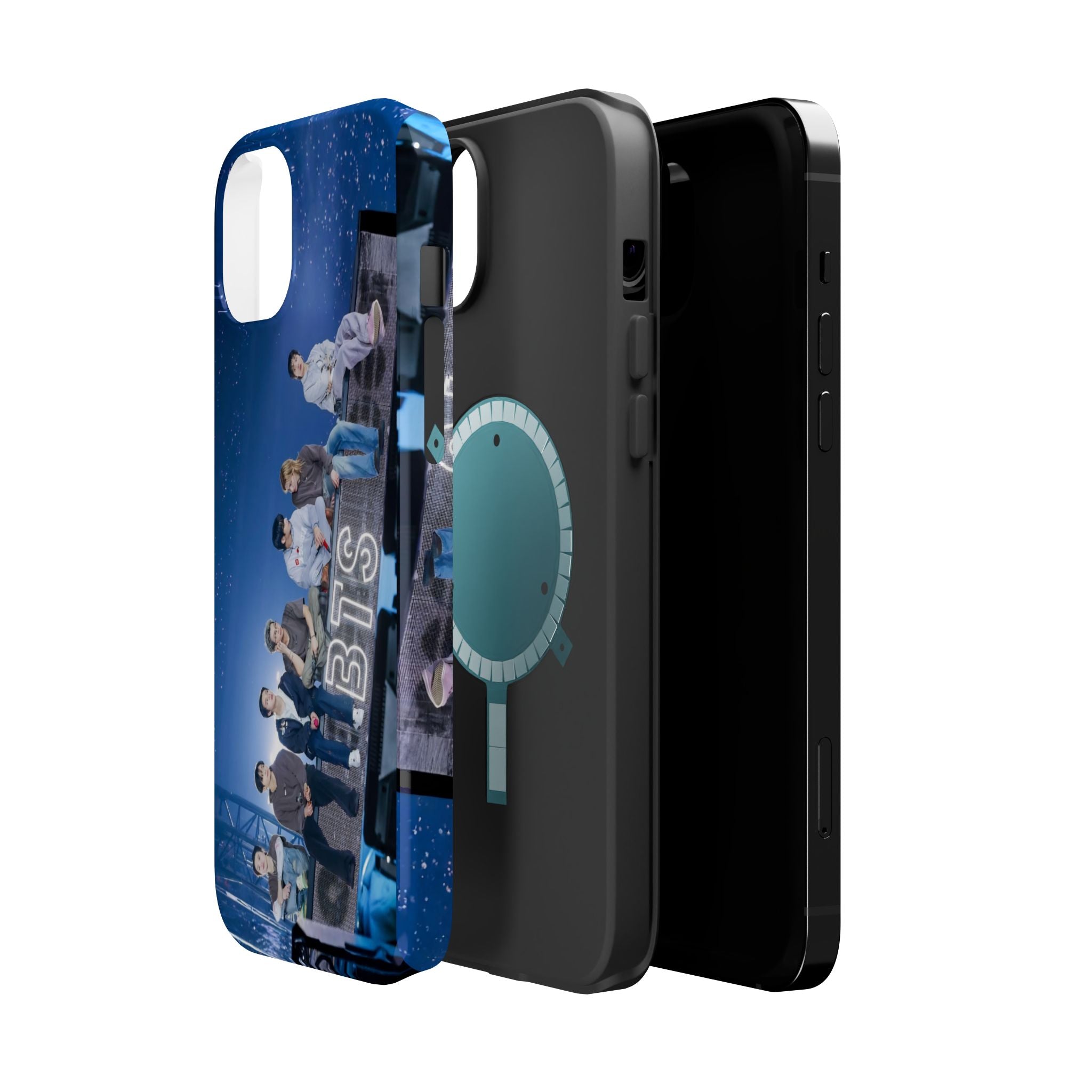 Impact-resistant BTS Bangtan World Tour Arirang phone case for iPhone 17 and Samsung Galaxy S26 Ultra by Printify, featuring vibrant tour design.