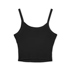 Fun cat warning tank top for women, lightweight spaghetti strap top with playful cat design, perfect for summer wear and pet lovers.