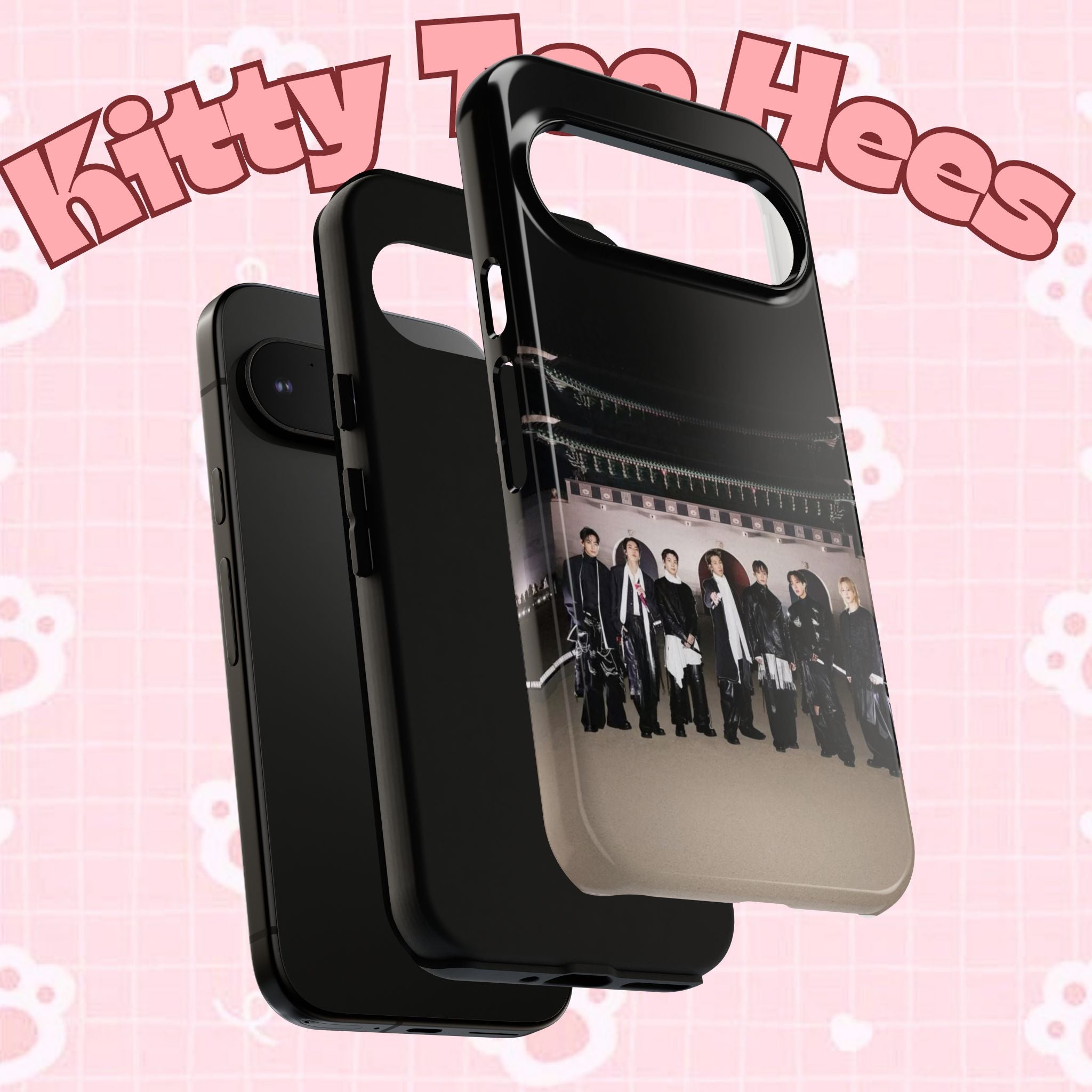 BTS Arirang and Swim comeback iPhone case with K-pop design featuring BTS logo, printed on a tough Printify phone case.