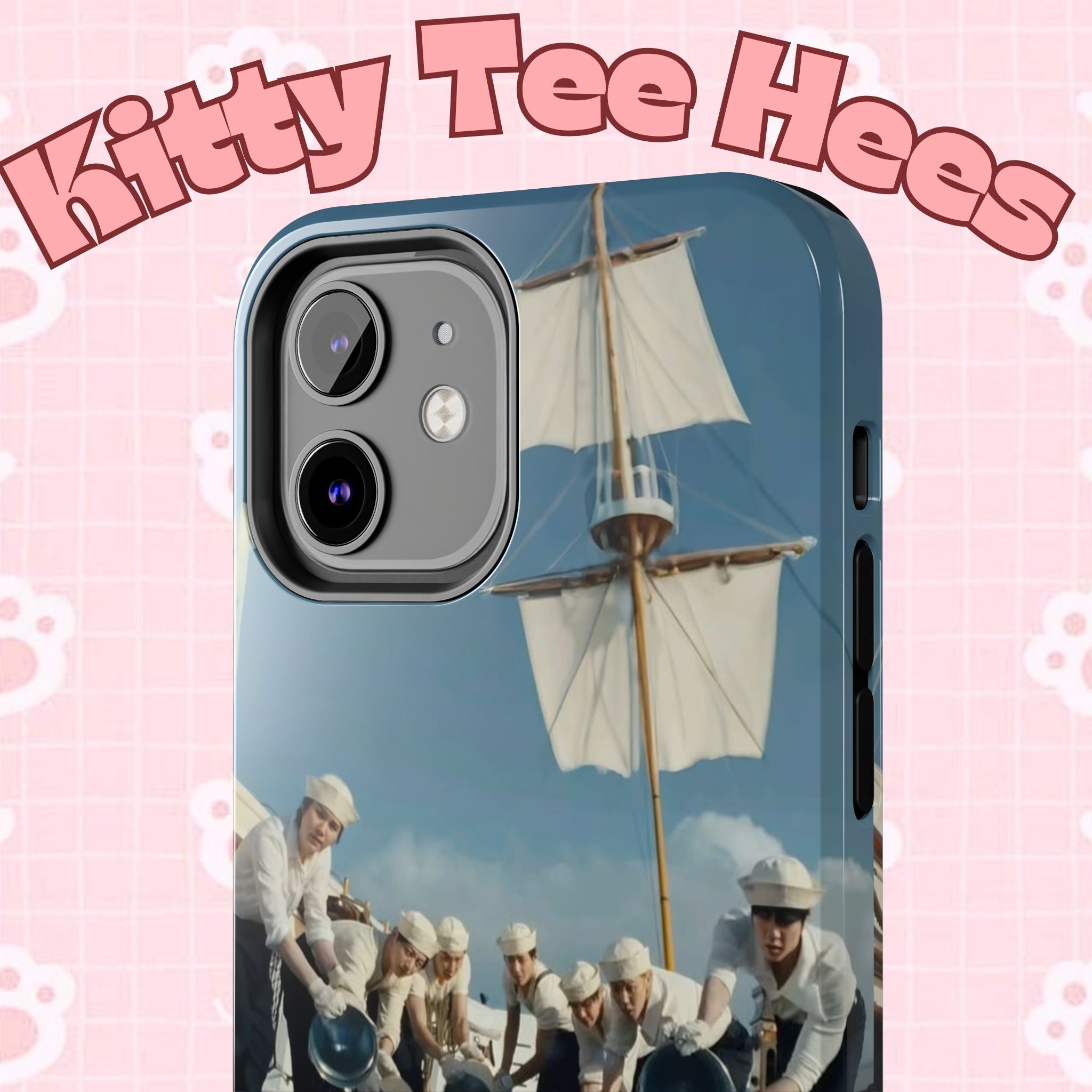 Cute BTS Sailor phone case featuring K-pop design with Arirang motif, perfect for BTS fans and concert enthusiasts.