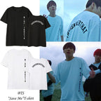 BTS THISISNEVERTHAT save me era T-shirt by Printify featuring minimal text and vibrant design, perfect for BTS fans