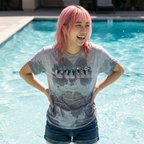 Printify BTS Swim graphic T-shirt featuring a pool scene and Bangtan lyrics, casual fit, perfect for BTS fans.