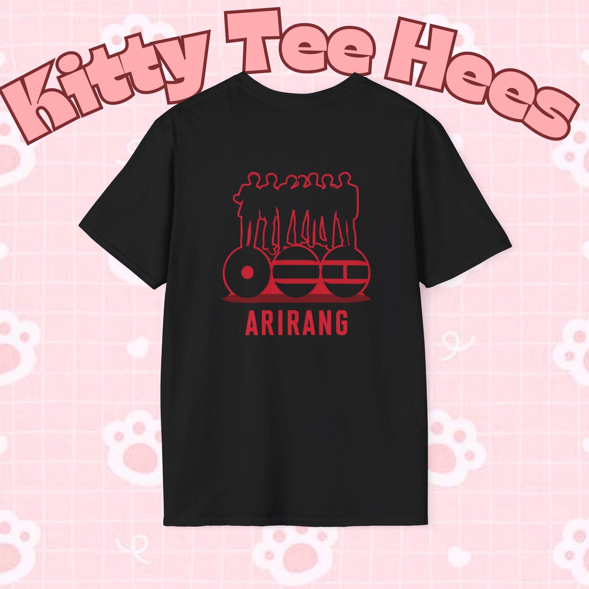 BTS Arirang2026 concert T-shirt featuring band photo, K-pop merchandise, printed by Printify, casual BTS fan apparel
