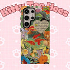 Golden Orange phone case, heavy duity cute case, Asthetic case, Dual Layer Protection - Kitty TeeHees