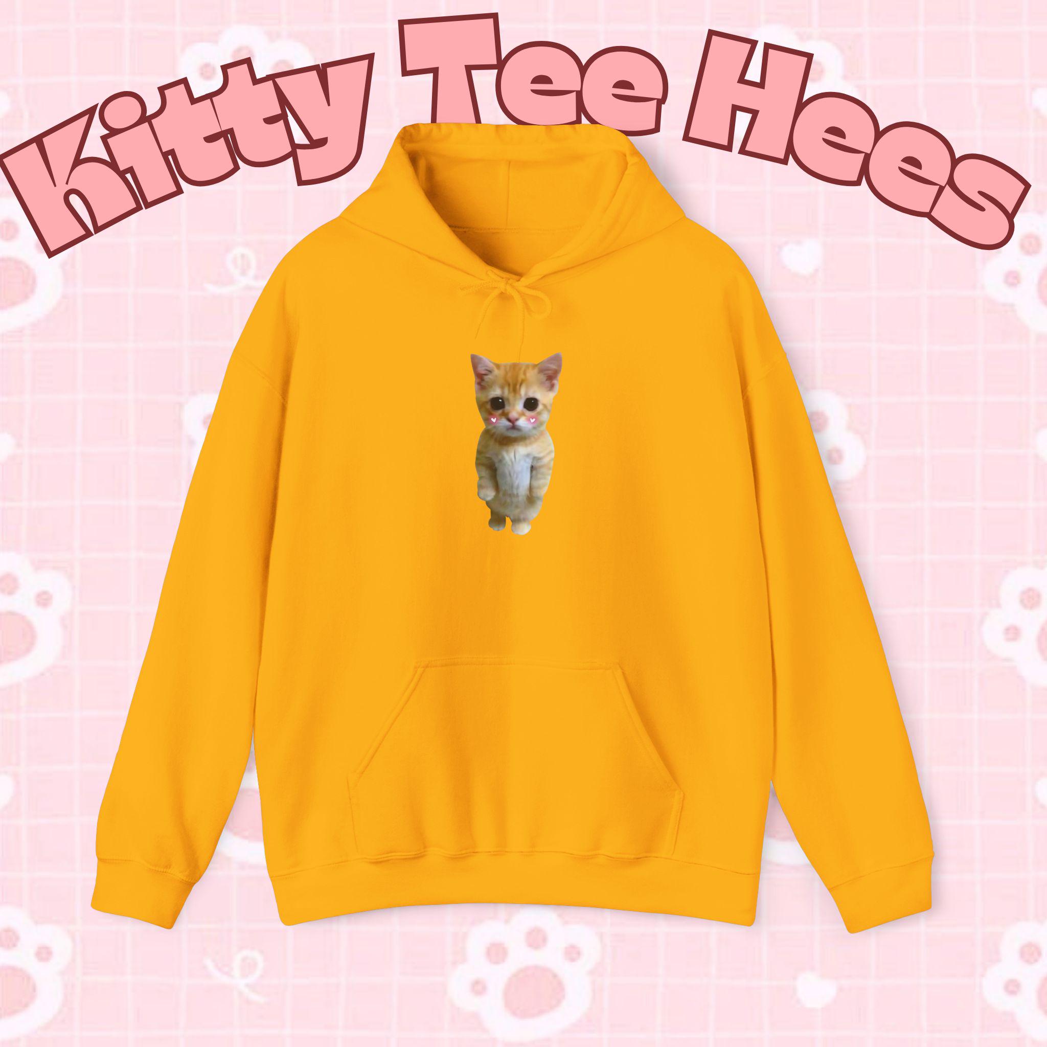 Funny Standing Cat Hoodie, Pet Lover Sweatshirt - Kitty TeeHees