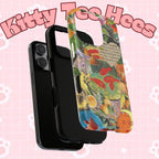 Golden Orange phone case, heavy duity cute case, Asthetic case, Dual Layer Protection - Kitty TeeHees