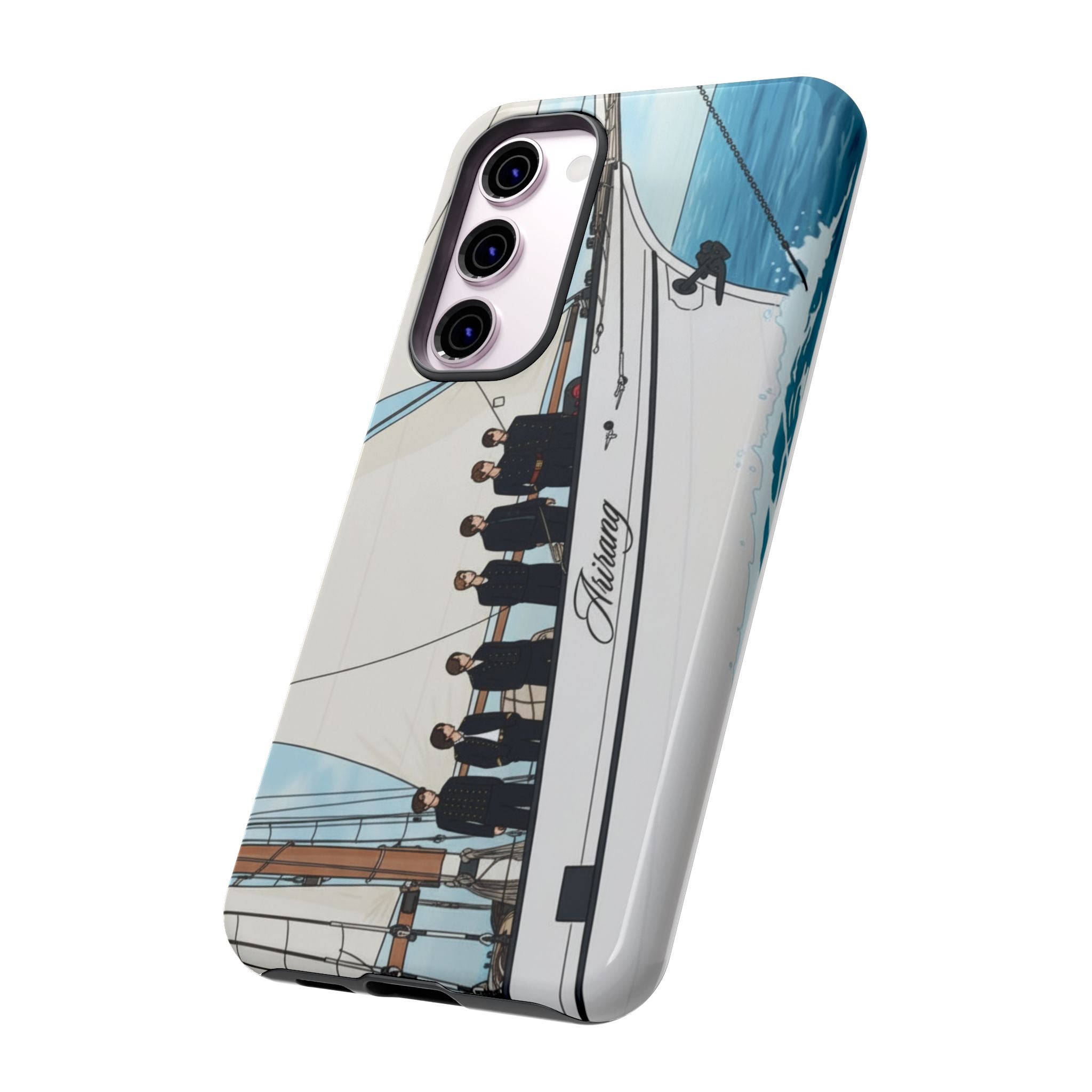 BTS Arirang swim phone case for iPhone 17 and Samsung, tough Bangtan concert phone case with BTS Swim design by Printify