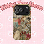 Newsprint Vintage Maximalist Impact-Resistant Case, iphone 17 case | Retro Newspaper Aesthetic - Kitty TeeHees