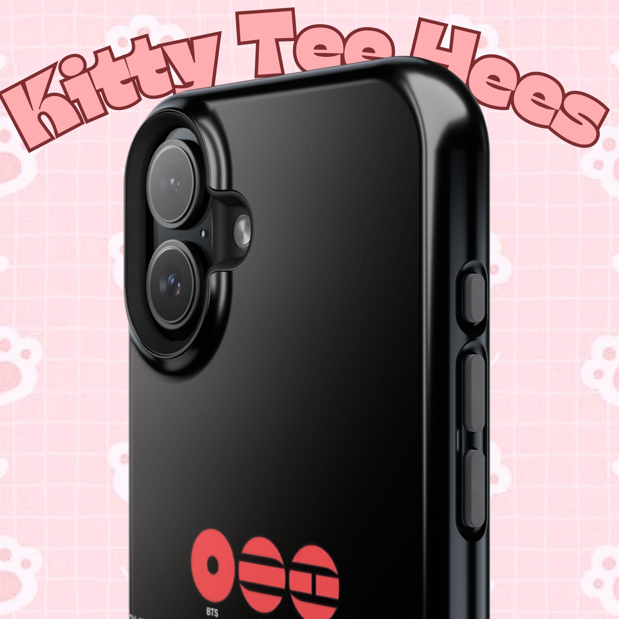 Printify BTS Bangtan phone case featuring fanmade concert design, impact-resistant K-Pop boy band merchandise for smartphones.
