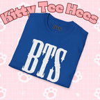 BTS classic T-shirt with Bangtan Boys outline graphic, casual K-pop band tee, simple and cute BTS shirt by Printify
