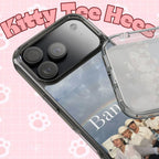 Clear impact-resistant phone case featuring Bangtan Boys K-pop design, designed for smartphones by Printify.