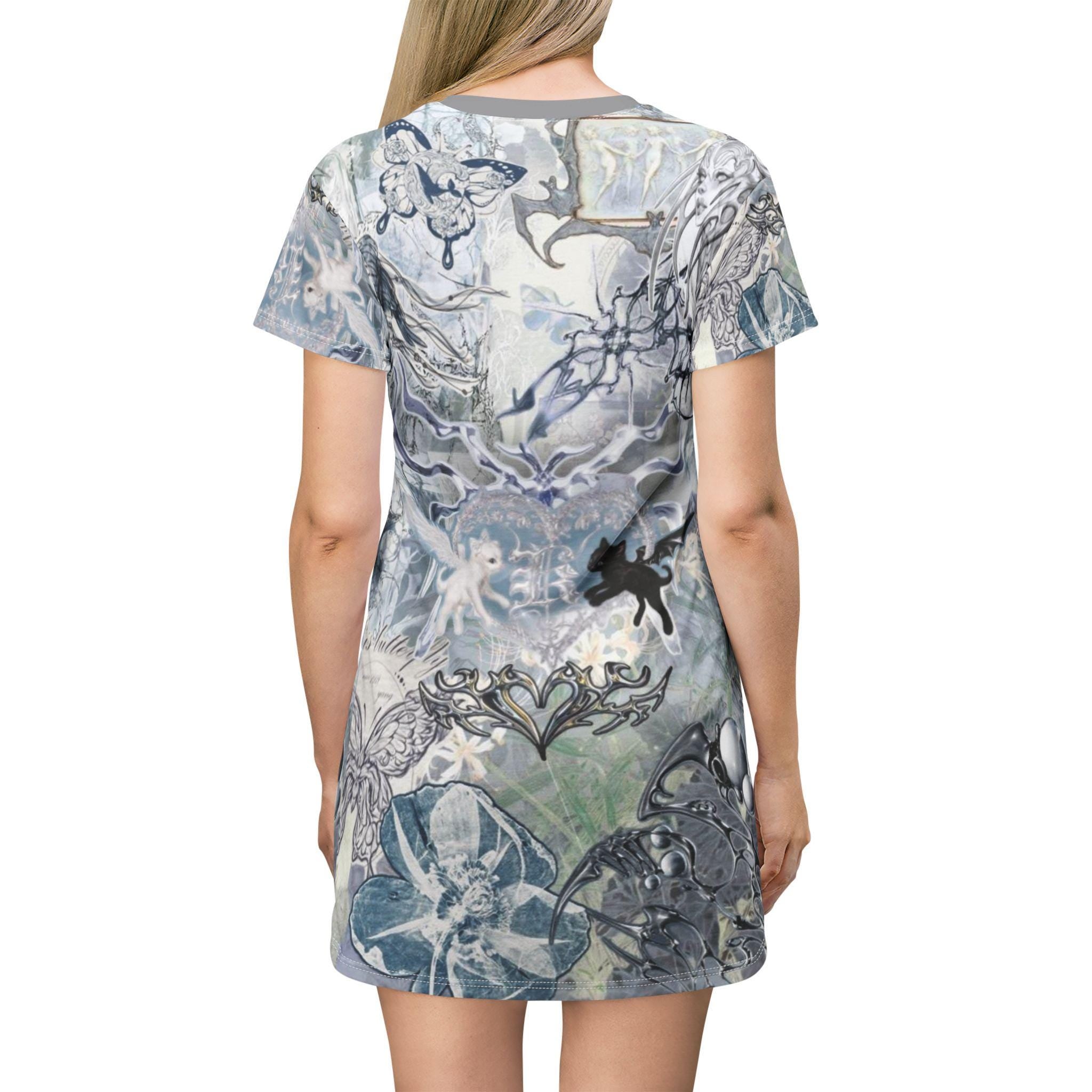 Cyber Cat T-Shirt Dress: Epic Dreamy Style - Kitty TeeHees