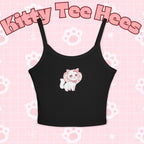 Coquette Kitty Tank Top, Women's Summer Spaghetti Strap Camisole - Kitty TeeHees