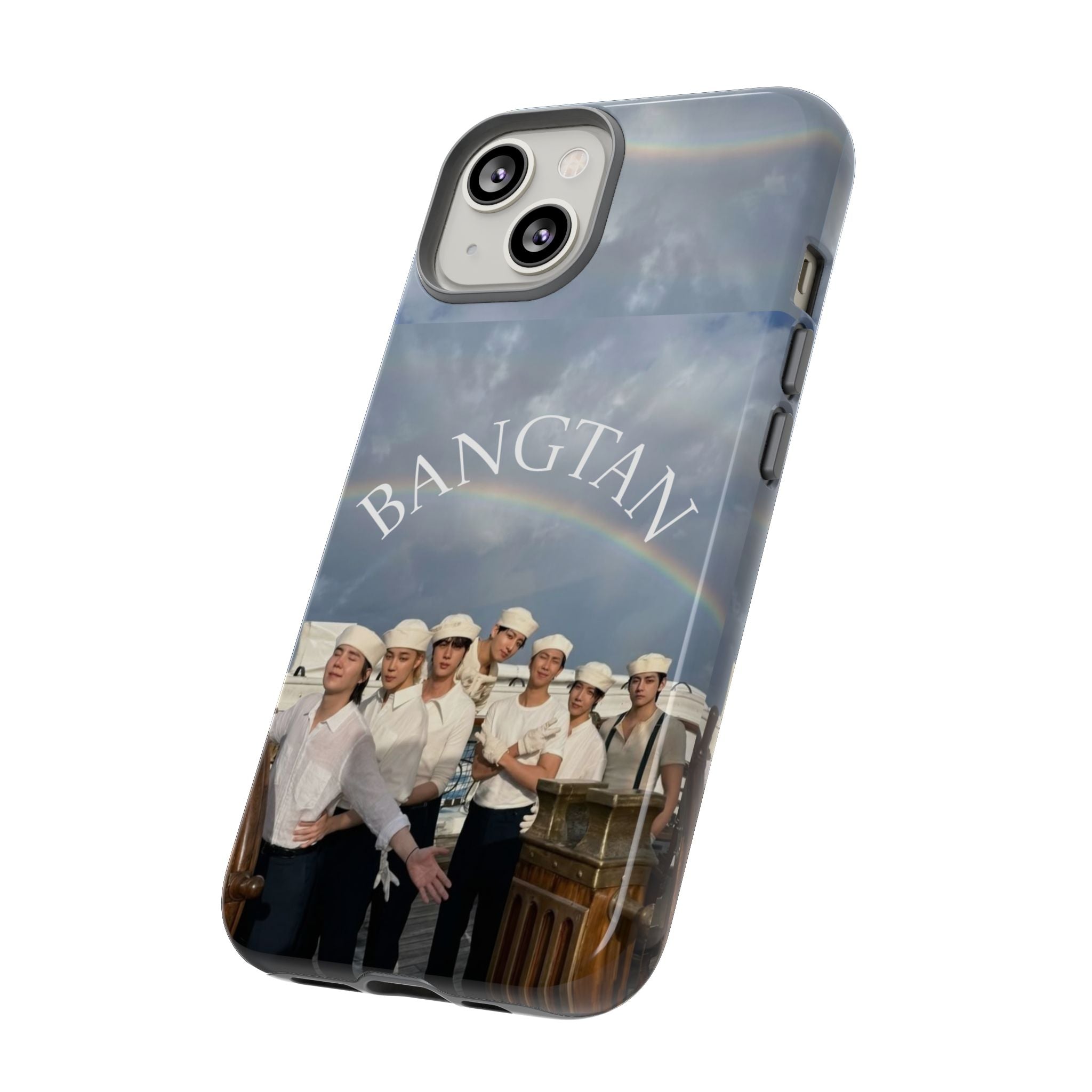Cute Bangtan Sailor Swim BTS phone case for iPhone and Samsung, featuring sailor-themed design by Printify.