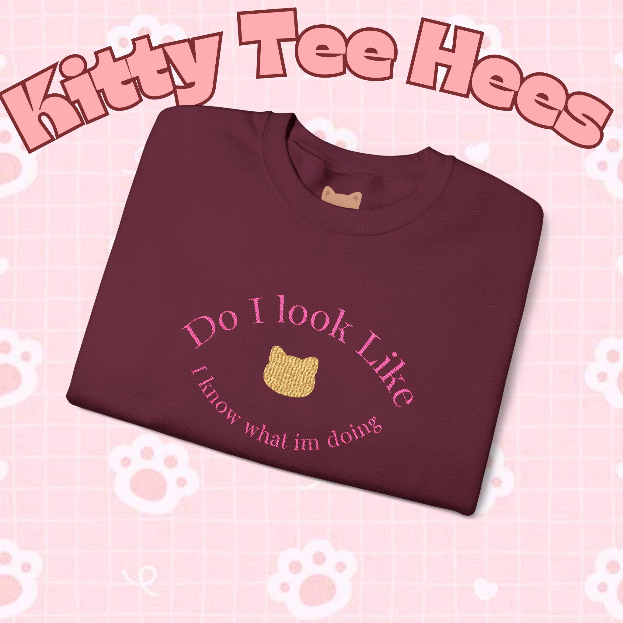 Funny Cat Cozy Pullover Sweatshirt | Cat Illustration, Cozy Vibes, Christmas 2025 gift, pet lovers - Kitty TeeHees