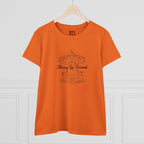 Printify Merry Go Round BTS Arirang 2026 album T-shirt with carousel sketch and lyric script back print, casual and stylish clothing.