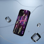 Neon Korean script BTS phone case for iPhone and Samsung, impact-resistant, featuring Bangtan Sonyeondan design.