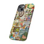 Cute cat portrait phone case for iPhone 17 by Printify, featuring a cozy living room pet home design in stylish, protective case.