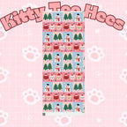 Cute Christmas Cats Wrapping Paper roll | Santa Hats, Candy Canes, christmas paper Trees, cute wrapping paper, gift paper - Kitty TeeHees