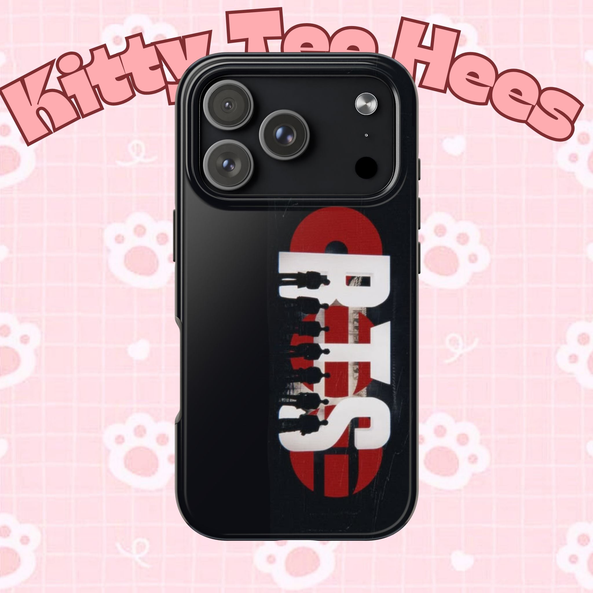 Printify BTS Arirang phone case with silhouettes, protective design for iPhone and Samsung, featuring K-pop album artwork.