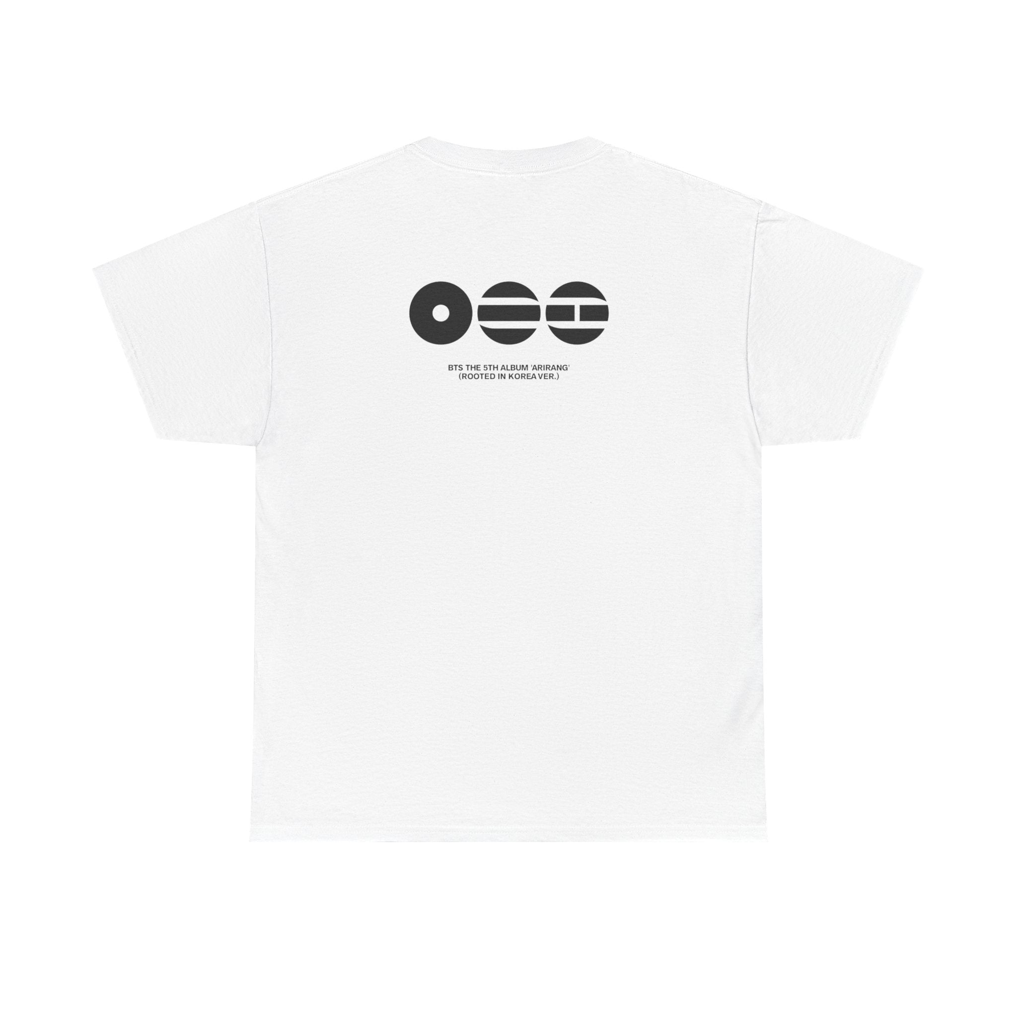 K-Pop inspired BTS Arirang Bangtan concert T-shirt featuring graphic design, casual fit, perfect for BTS world tour fans.