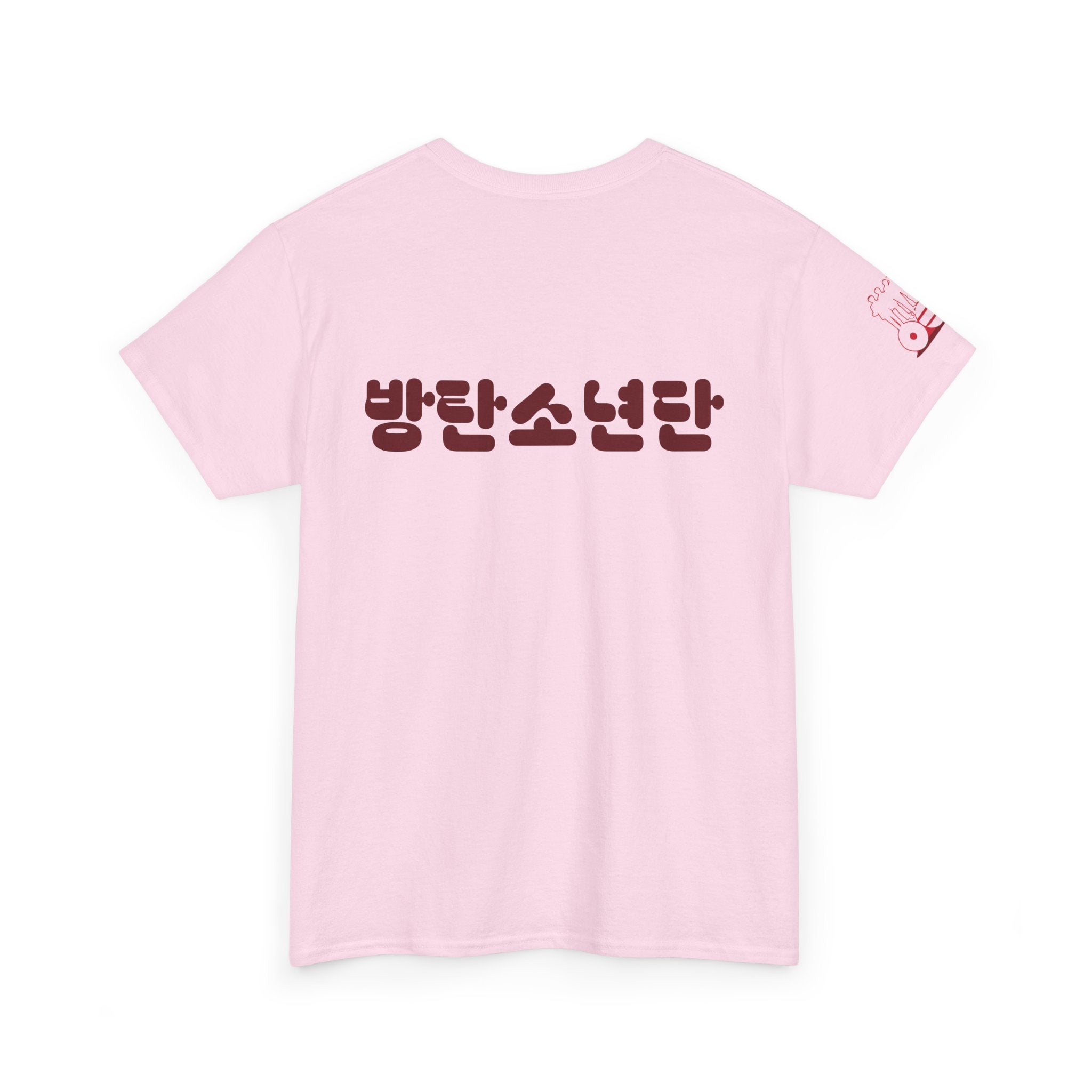 BTS Arirang T-Shirt by Printify featuring Korean Hangul and BTS World Tour Arirang design, perfect for concert fans