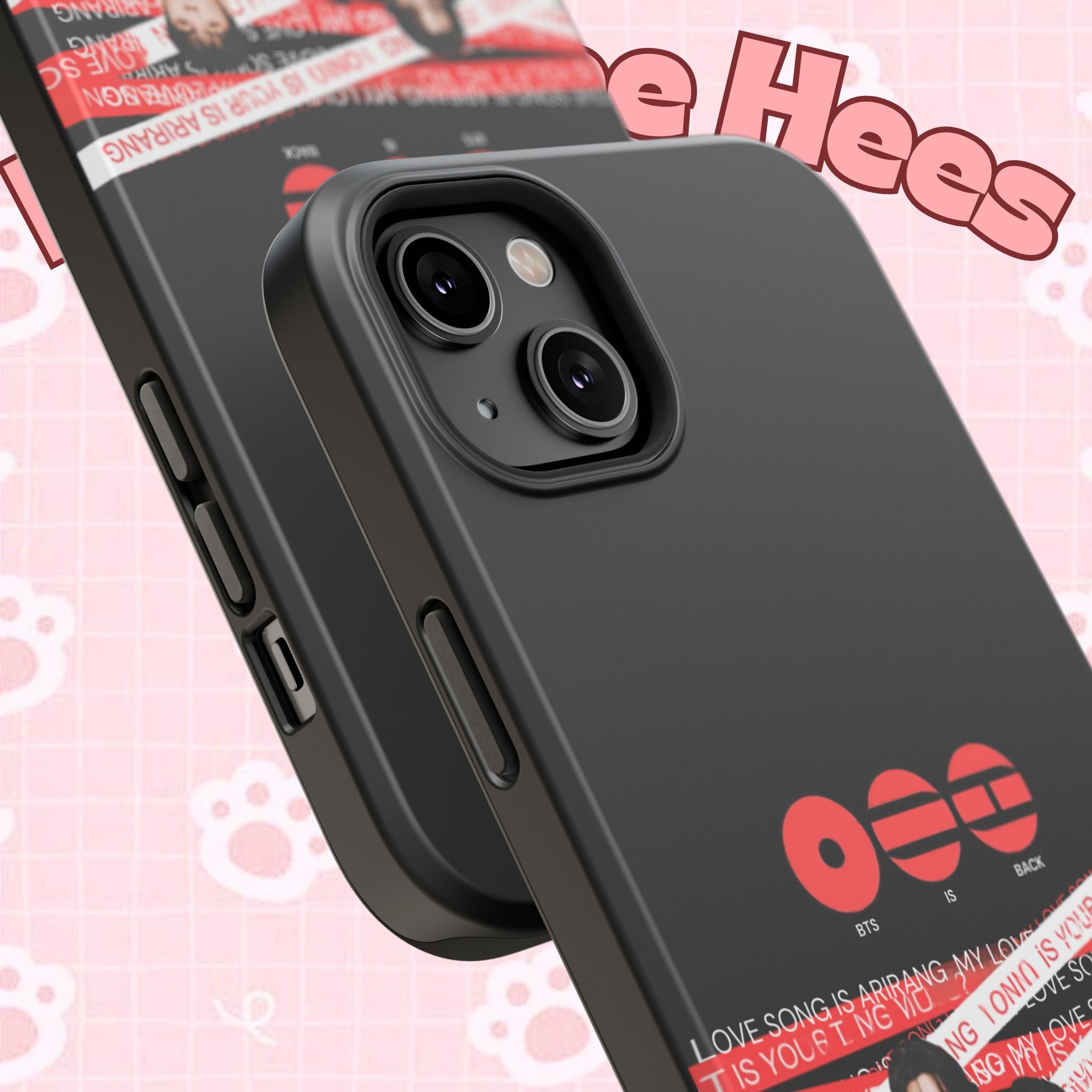 Impact-resistant phone case featuring BTS Bangtan Boys concert fanmade art and K-Pop band logo for stylish protection.