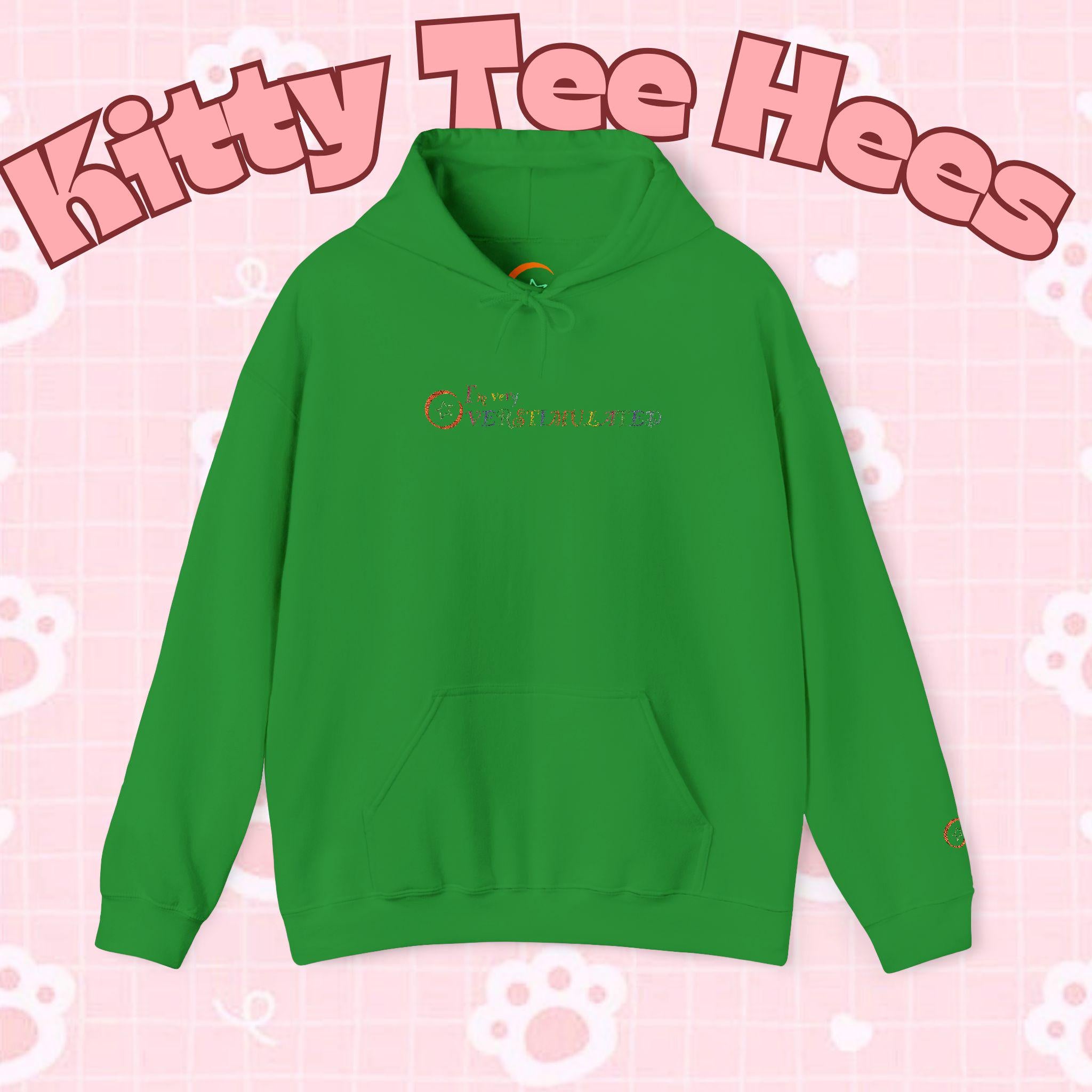 Overstimulated funny hoodie, cool Christmas hoodie, cozy gift, lonely fashion. - Kitty TeeHees