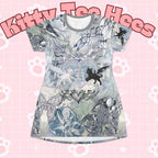 Cyber Cat T-Shirt Dress: Epic Dreamy Style - Kitty TeeHees