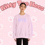 Lavender print BTS Logo Arirang crewneck sweatshirt by Printify, featuring K-pop band design and comfortable pullover style.