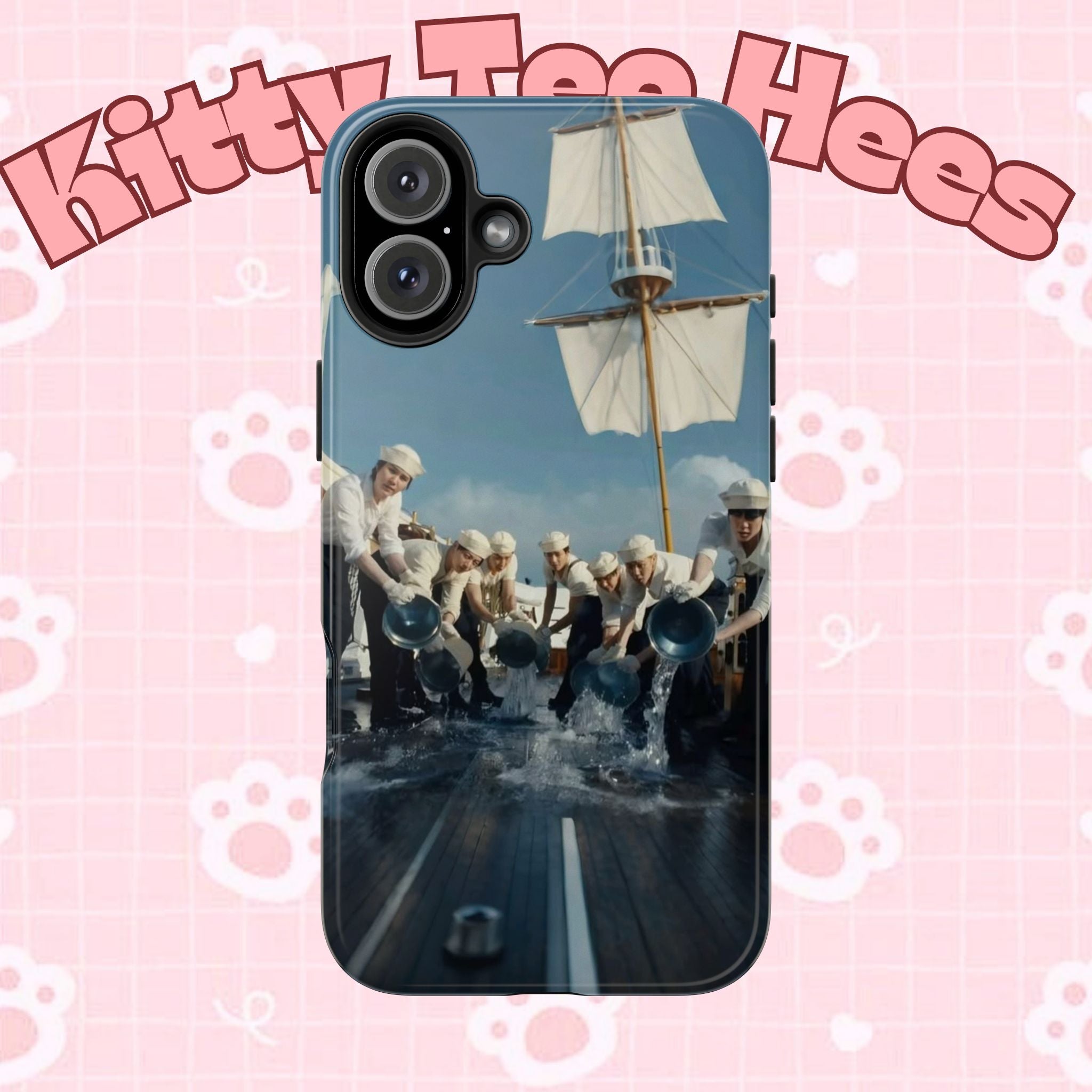 Cute BTS Arirang sailor-themed phone case featuring K-pop design, ideal for BTS fans and concert enthusiasts.