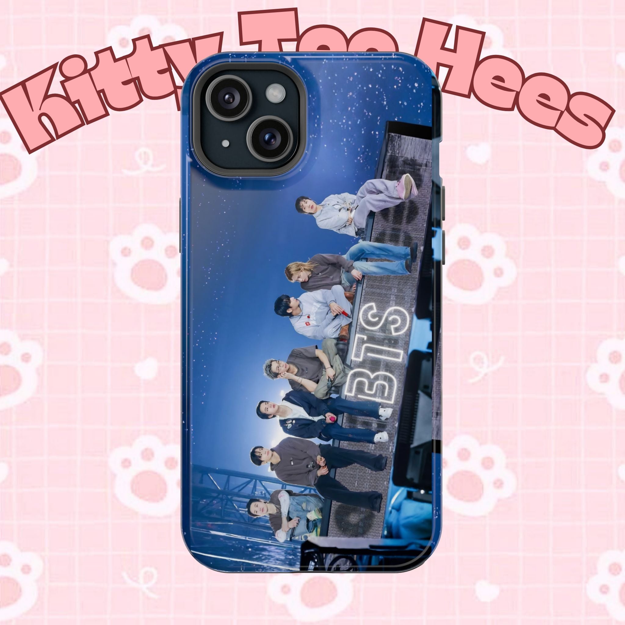 Impact-resistant BTS Bangtan World Tour Arirang phone case for iPhone 17 and Samsung Galaxy S26 Ultra, with colorful tour design.