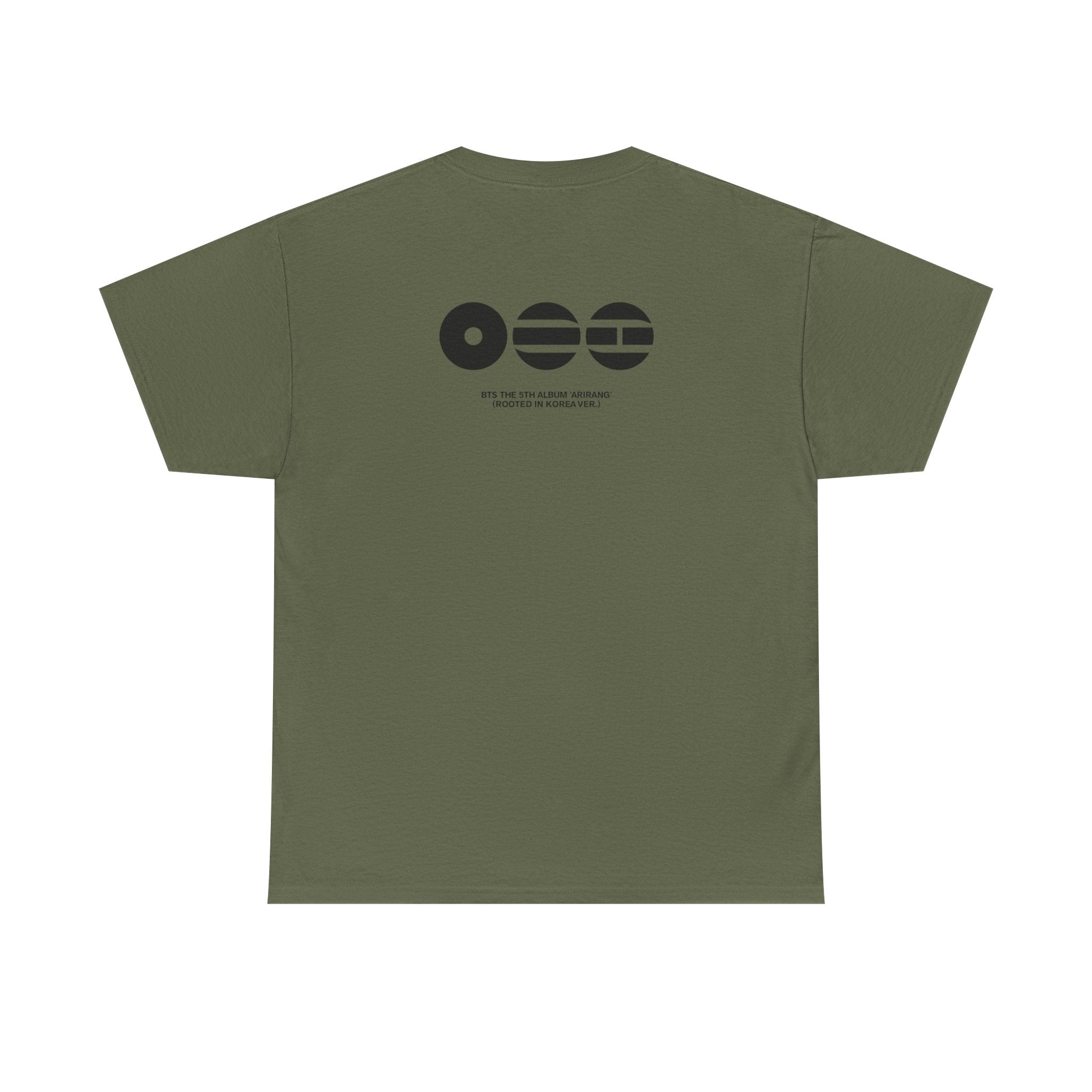 K-Pop inspired BTS concert T-shirt featuring Bangtan Boys graphic design, casual shirt for BTS fans, by Printify.