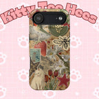Newsprint Vintage Maximalist Impact-Resistant Case, iphone 17 case | Retro Newspaper Aesthetic - Kitty TeeHees