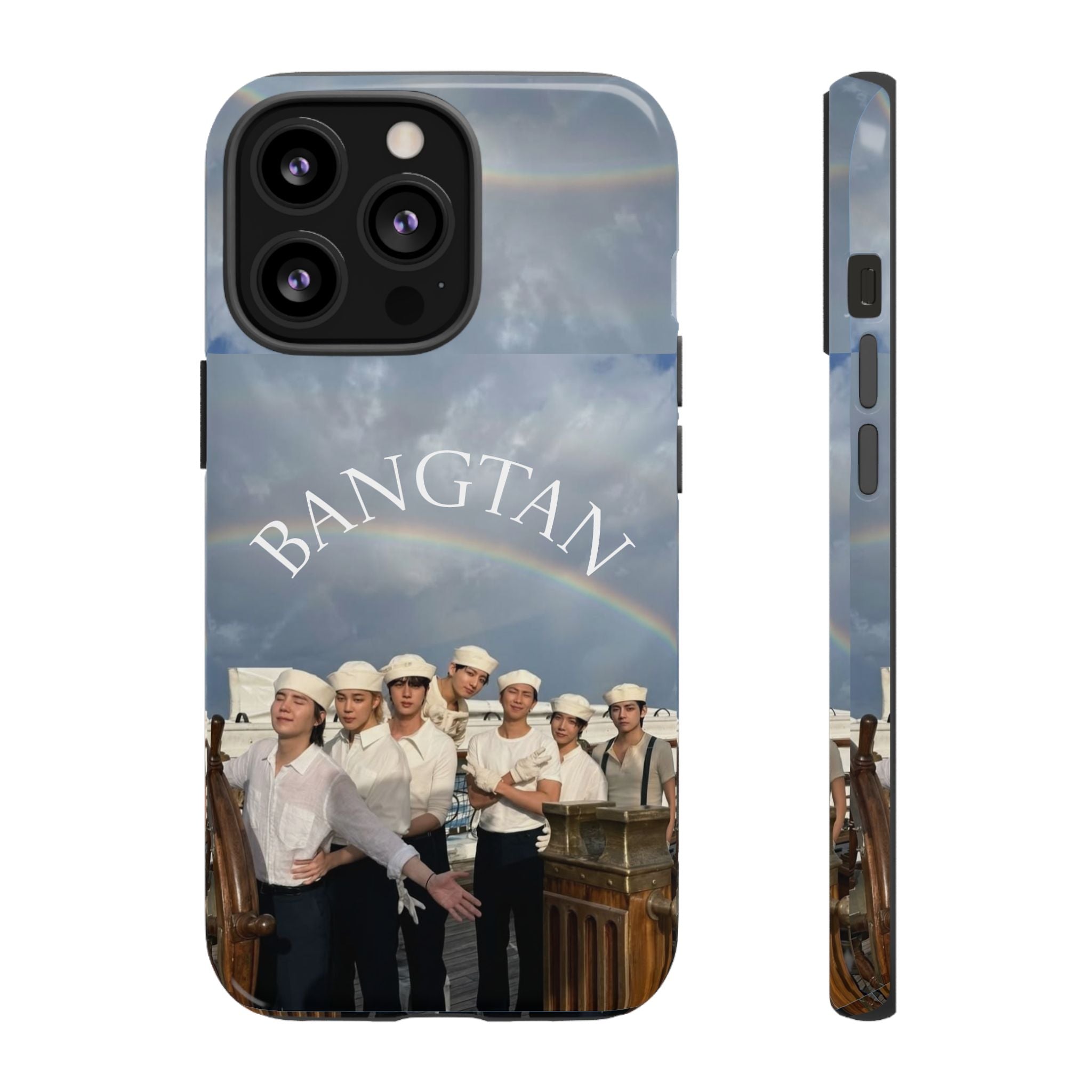 Cute BTS Sailor phone case for iPhone and Samsung, featuring sailor-themed design inspired by Bangtan and Arirang.