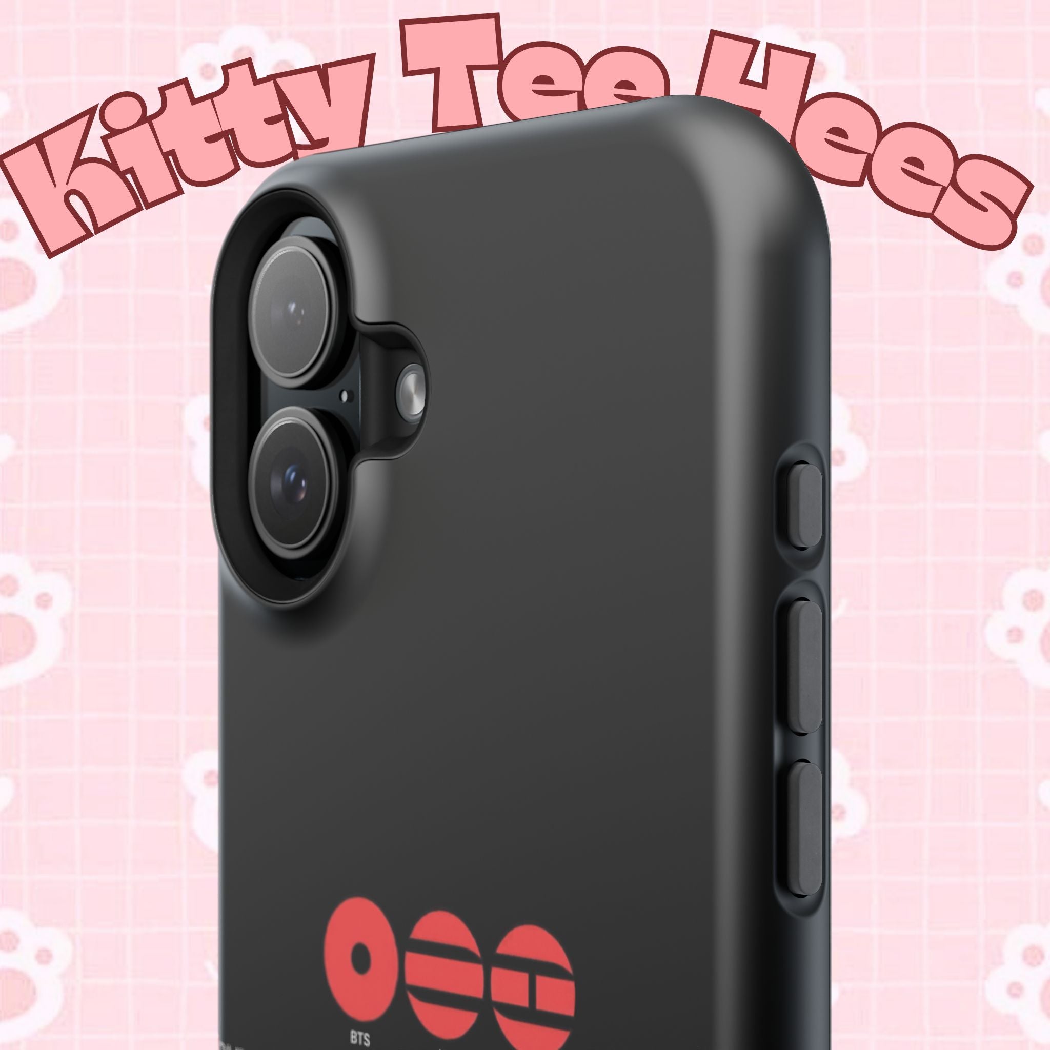 Impact-resistant phone case featuring BTS Bangtan Boys concert fanmade design with K-Pop band photo by Printify.