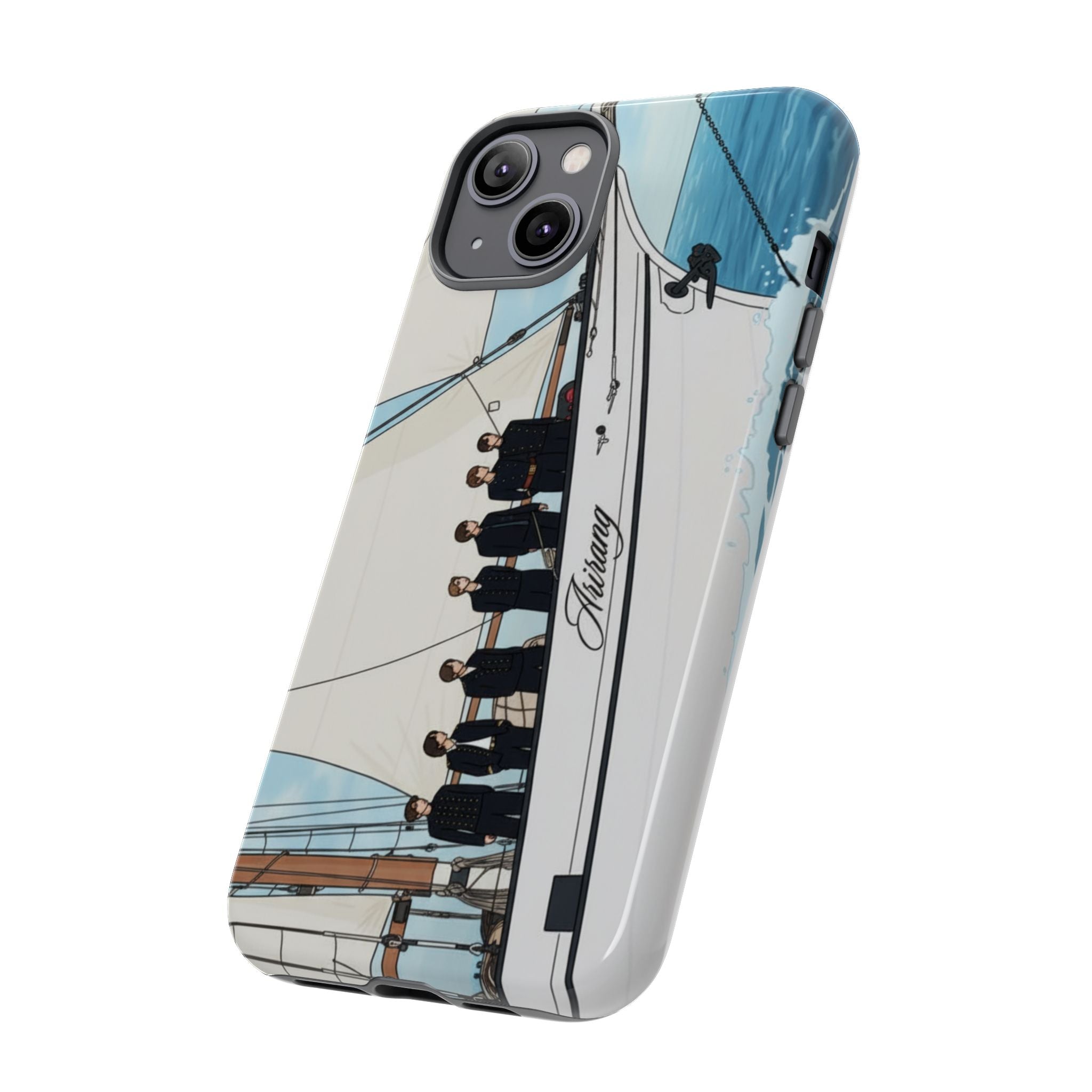 Printify BTS Arirang swim phone case for iPhone 17 and Samsung, featuring Bangtan concert design and durable tough case.
