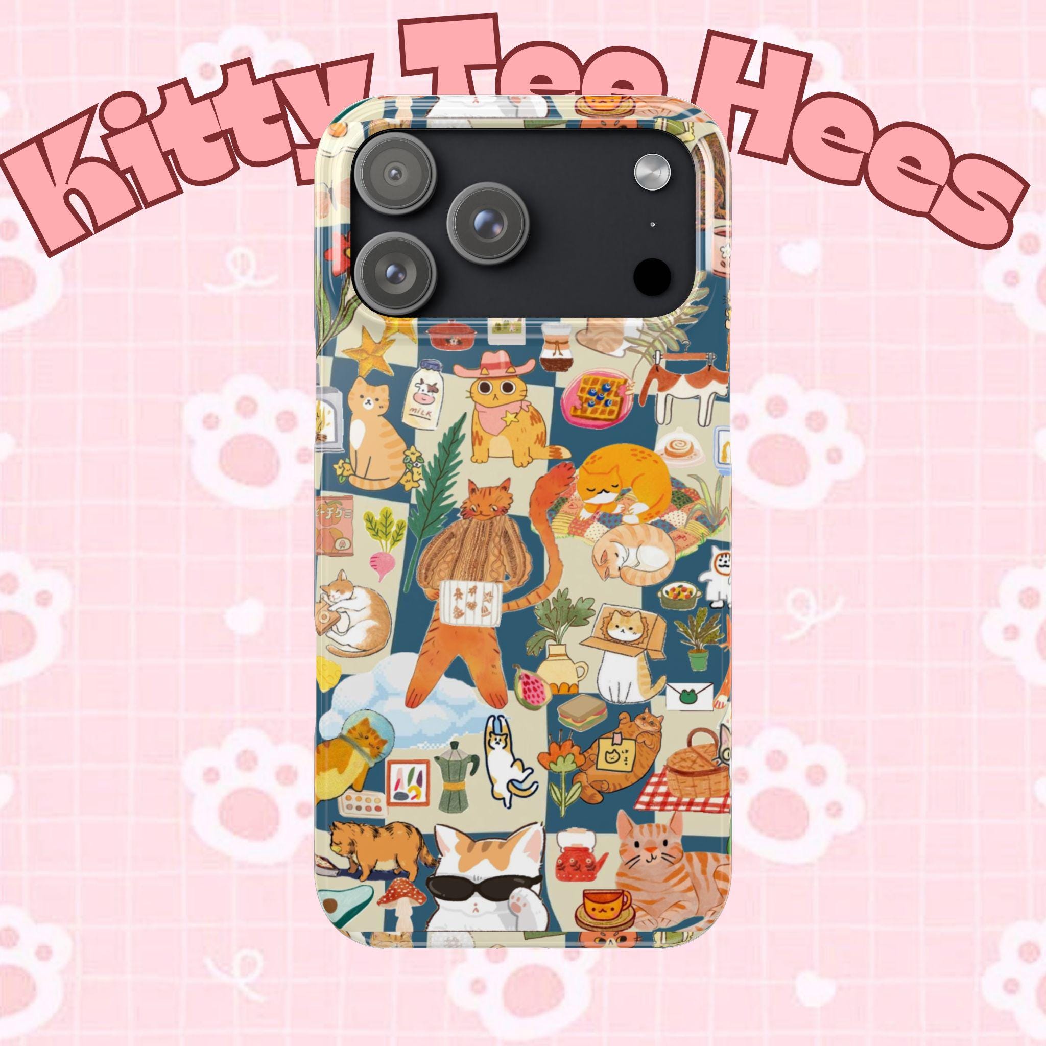 Orange Cat Phone Case: Slim, Lightweight, and UV Protected - Kitty TeeHees